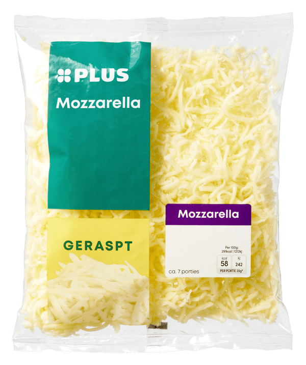 Geriebener Mozzarella-Käse