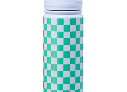 water bottle 500ml stainless steel checkered