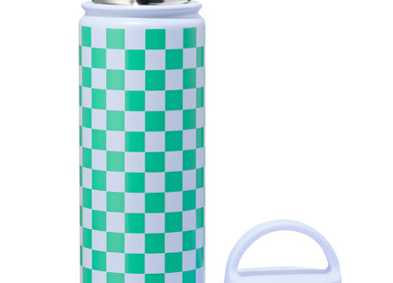 water bottle 500ml stainless steel checkered