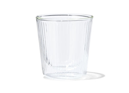 dubbelwandig glas streep reliëf 150ml