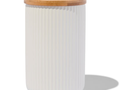 storage jar ceramic 1.4L striped