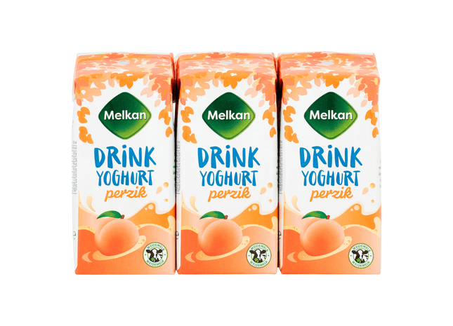 Melkan Drinkyoghurt perzik mini 6-pack