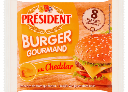 Président Burger slices cheddar