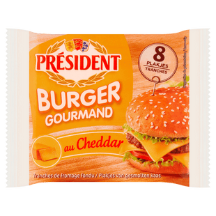 Président Burger slices cheddar