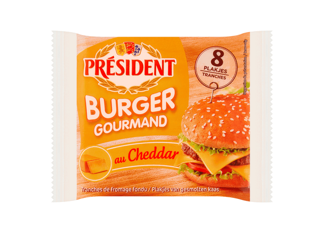Président Burger slices cheddar