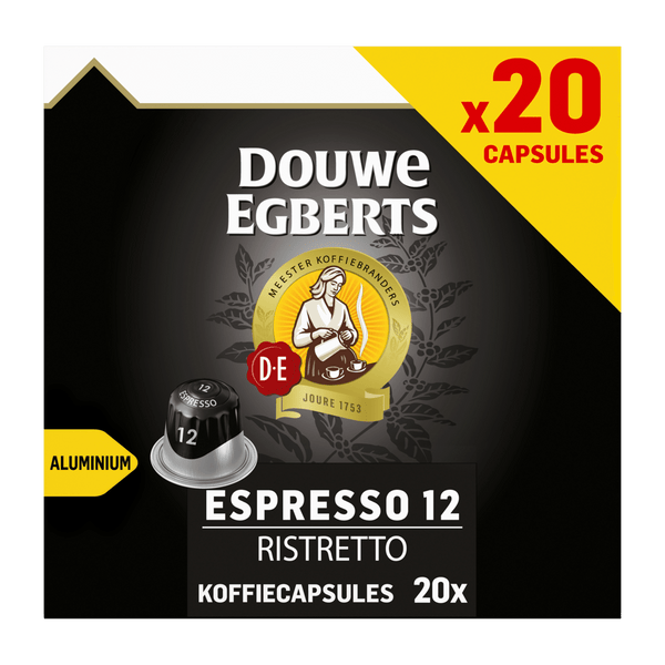 Douwe Egberts Espresso Capsules 12 Ristretto