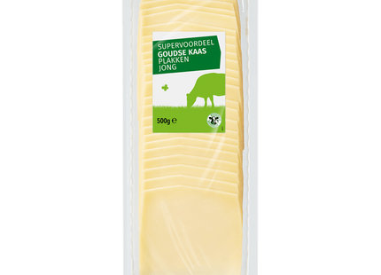 Neutraal Gouda plakken jong 500 gram