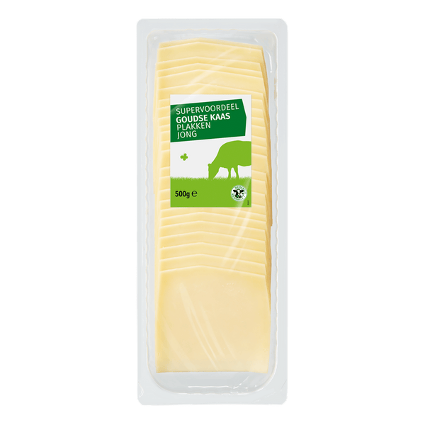 Neutraal Gouda plakken jong 500 gram