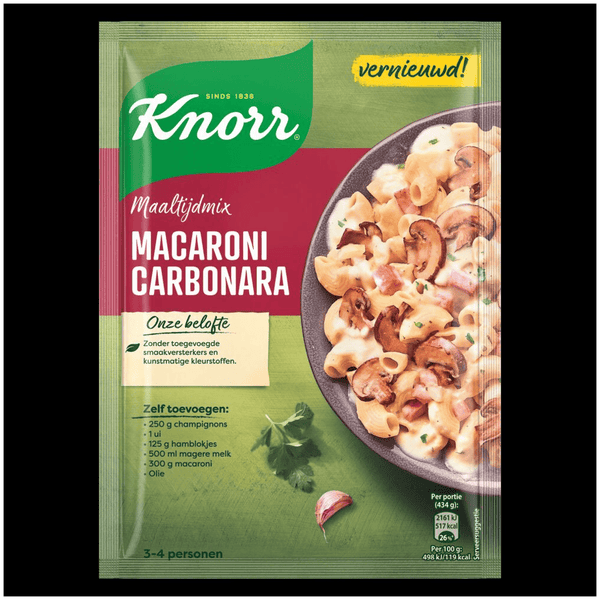 Knorr Mix voor Macaroni Carbonara