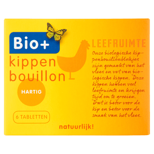 BIO+ Bouillon kip 6 blokjes