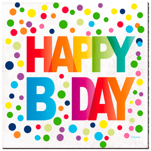 Folat Servetten rainbow dots