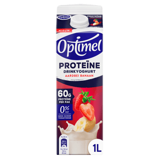 Optimel Drinkyoghurt Proteïne Aardbei Banaan