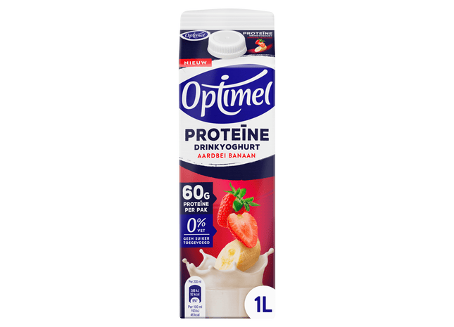 Optimel Drinkyoghurt Proteïne Aardbei Banaan