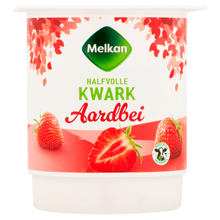 Melkan Halfvolle kwark aardbei
