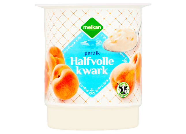 Melkan Halfvolle kwark perzik