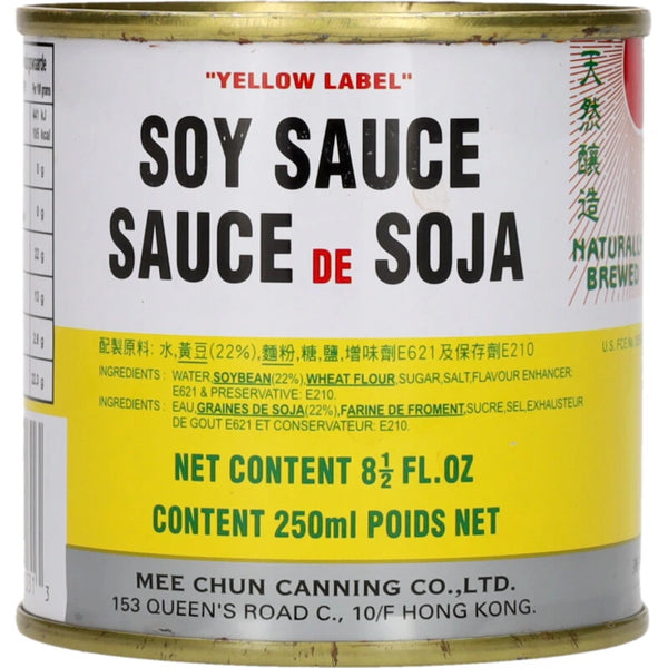 Mee Chun Sojasauce gelbes Etikett