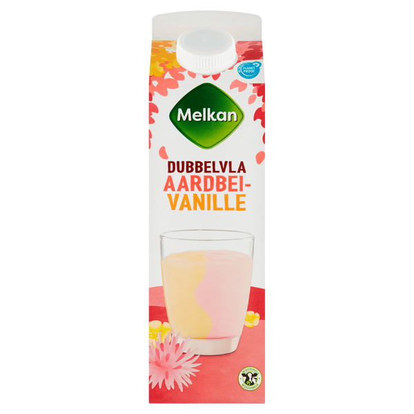 Melkan Dubbelvla vanille-aardbei