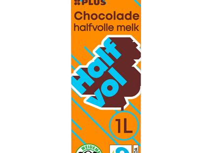 Fairtrade chocolate milk half full