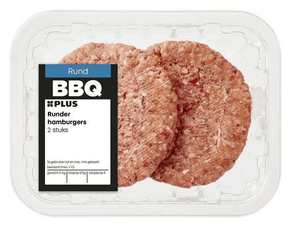 Runder hamburger 2 stuks