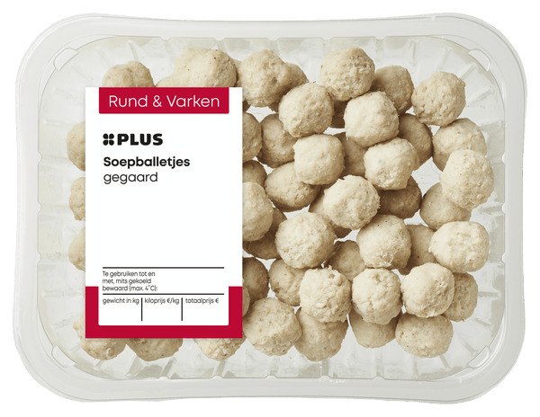 Pre-cooked soup meatballs