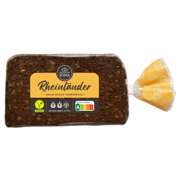 Brood van Soma Rheinländer bruin rogge tarwebrood