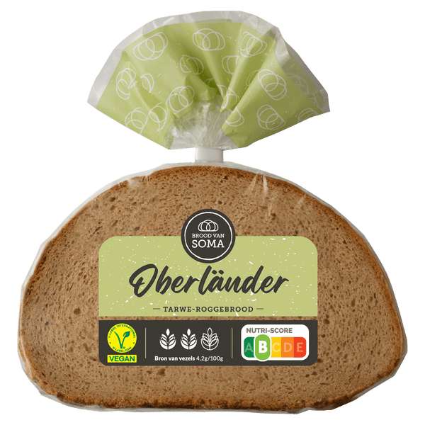 Brood van Soma Oberlander tarwe roggebrood