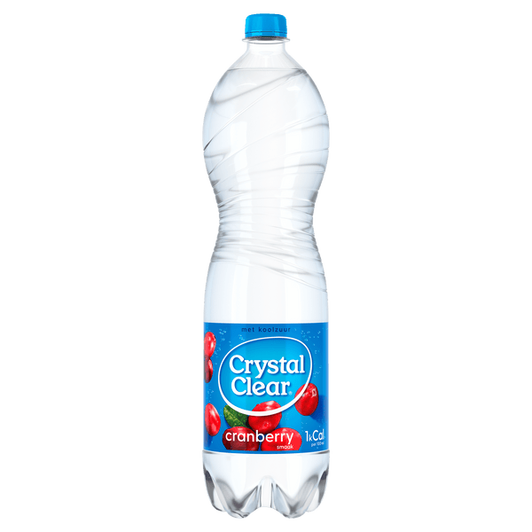 Kristallklares Sprudelwasser mit Preiselbeergeschmack