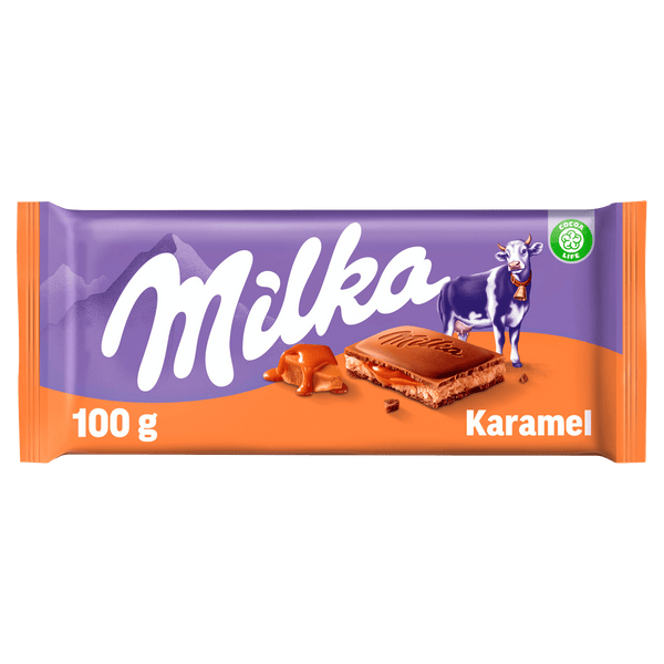 Milka Chocoladereep Karamel