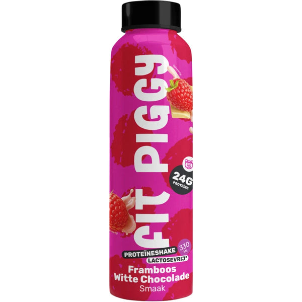 Fit Piggy Proteïneshake framboos witte chocolade