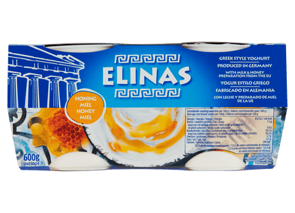 Elinas Griekse stijl yoghurt honing 4-pack