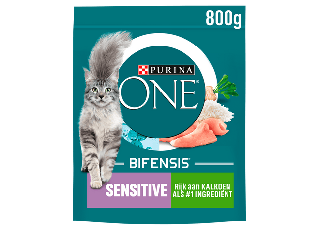 Purina One Sensitive Katzenfutter reich an Truthahn