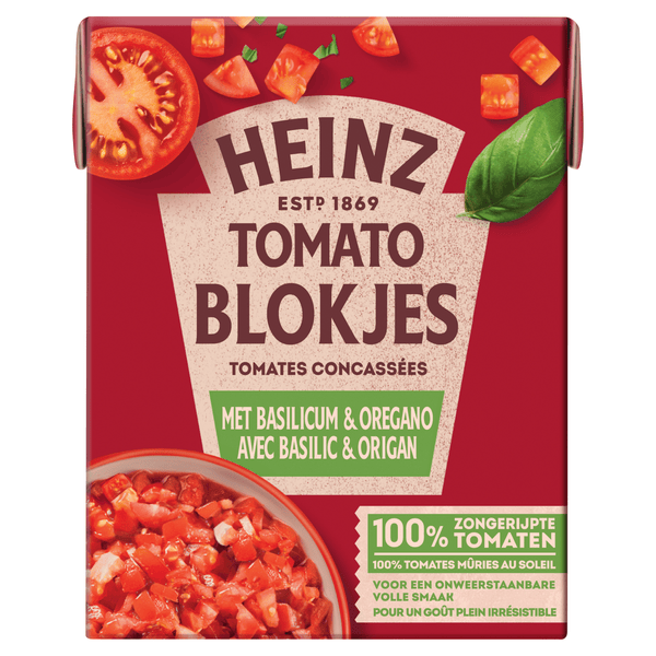 Heinz Tomatenwürfel mit Basilikum & Oregano
