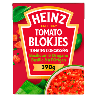 Heinz Tomatenblokjes met basilicum & oregano