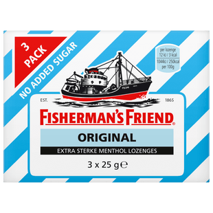 Fisherman's Friends Original Extra Sterk suikervrij 3 pack