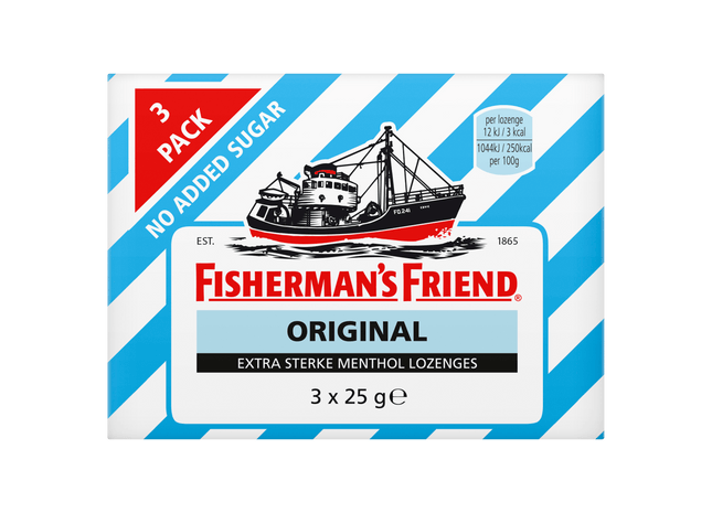 Fisherman's Friends Original Extra Sterk suikervrij 3 pack