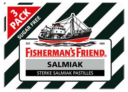 Fisherman's Friends Salmiak sugar-free 3 pack