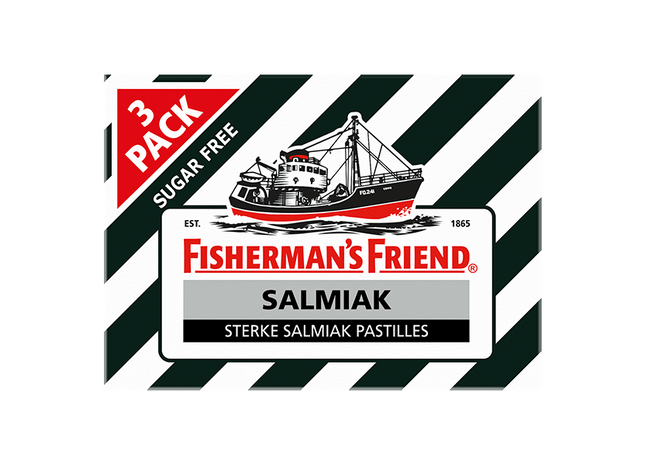 Fisherman's Friends Salmiak suikervrij 3 pack