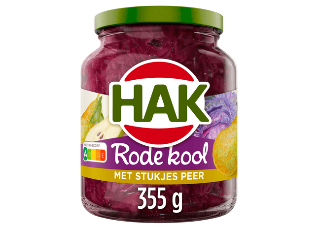 Hak Rode kool met stukjes peer