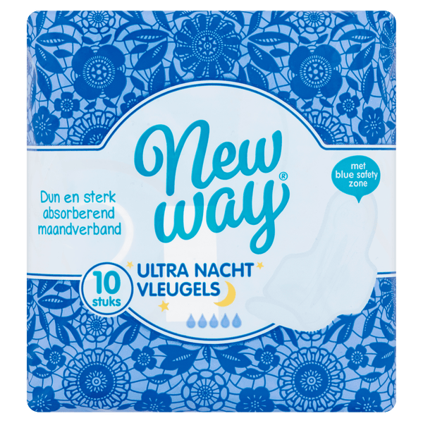 New Way Ultra Night Sanitary Pads with Wings