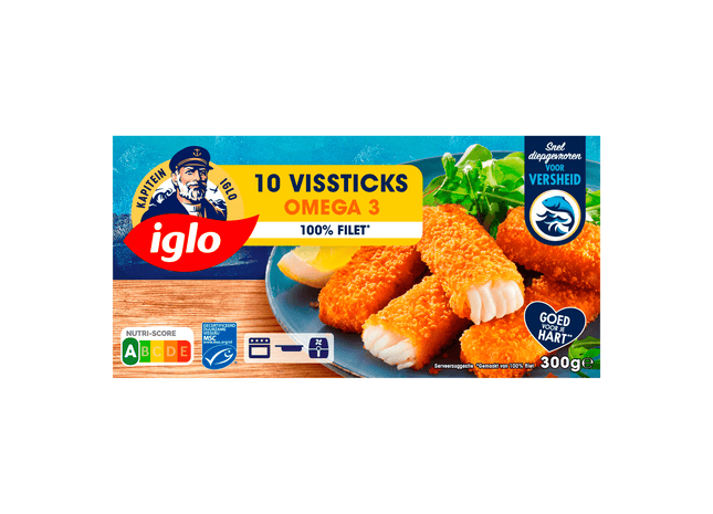 Iglo Vissticks Omega3 10 stuks