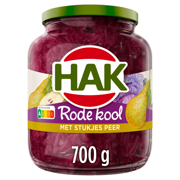 Hak Red cabbage with pieces of pear
