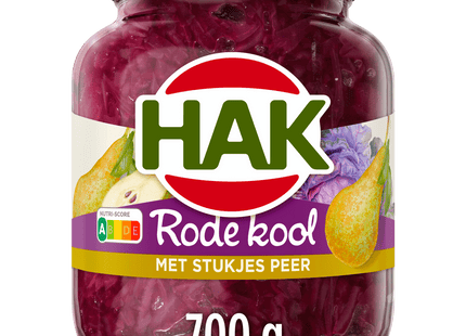 Hak Rode kool met stukjes peer