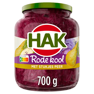 Hak Rode kool met stukjes peer