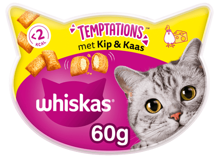 Whiskas Temptations Kip&Kaas kattensnoepjes