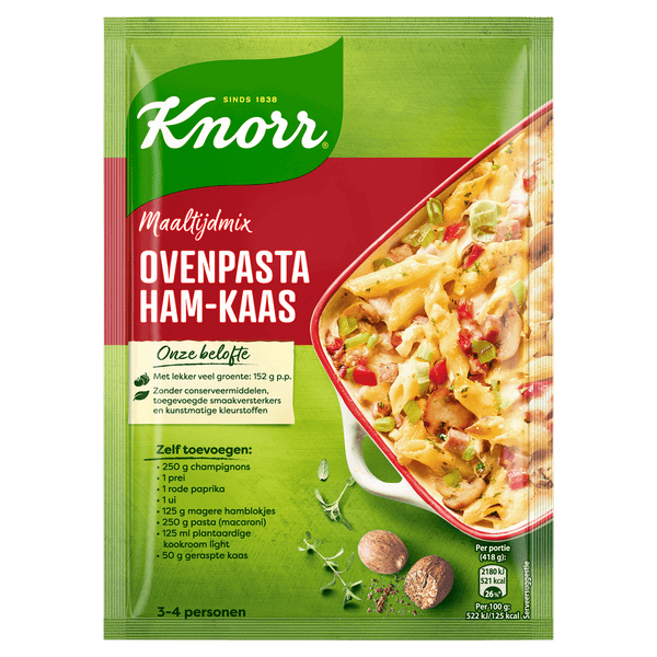 Knorr Maaltijdmix Ovenpasta Ham-Kaas