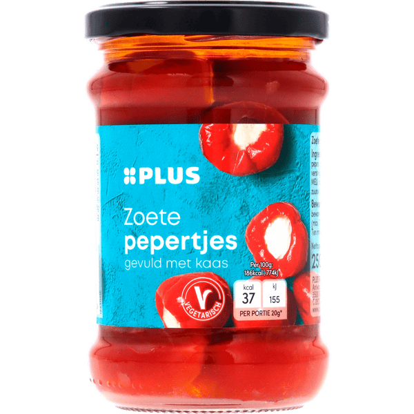 Sweet peppers filled with cheese