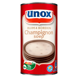 Unox-Suppe in einer Dose Pilzsuppe