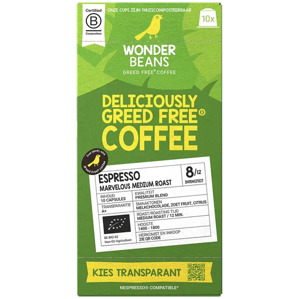 WonderBeans Espresso marvelous medium roast capsules
