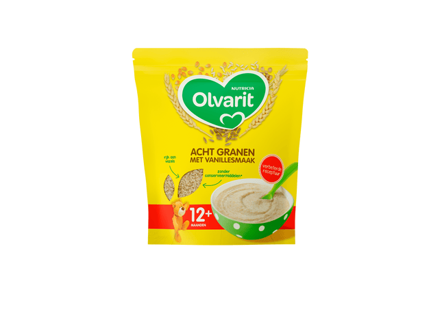 Olvarit 12+mnd Pap Acht Granen Vanille