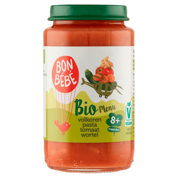 Bonbebe Organic M0811 whole wheat pasta tomato carrot